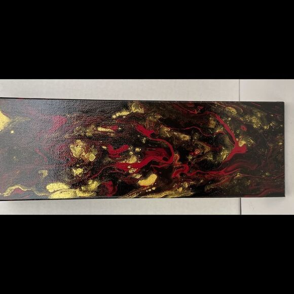 ROUGE EN MOUVEMENT’ ORIGINAL ACRYLIC ART by Susan - Picture 4 of 5